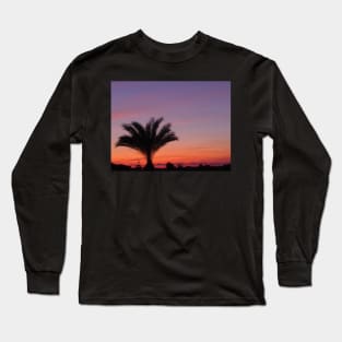 Tropical Sunset in violet and orange Long Sleeve T-Shirt